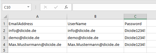 IMAP CSV