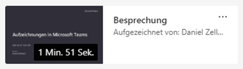 Besprechung Aufzeichnen