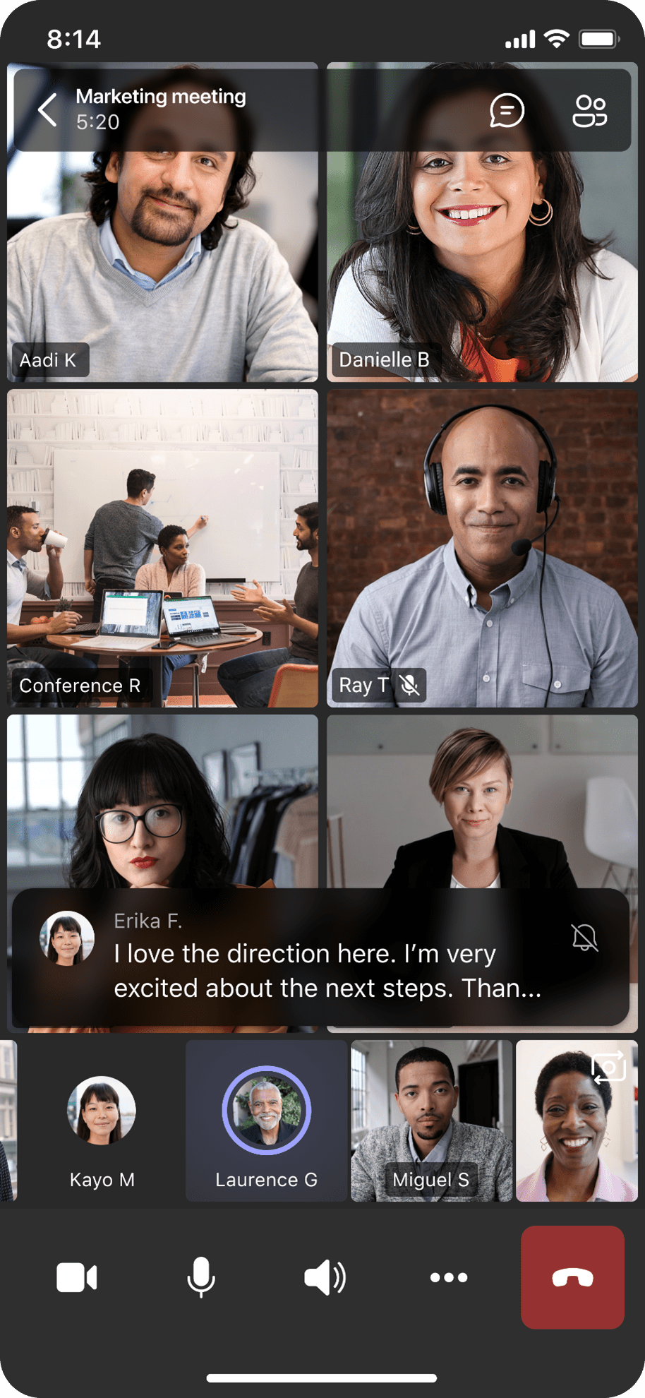 Meeting Chat Bubbles on iOS and Android